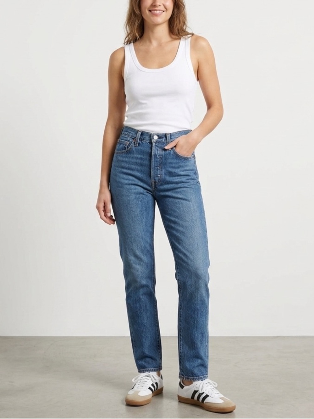 Levi's Strauss Womens 501 Rigid Medium Wash Denim